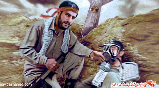 الشهید الذی ضحی بنفسه مع اهداء کمامته الی صدیقه