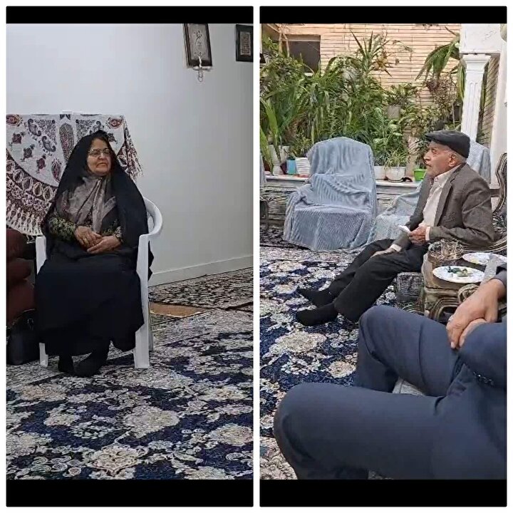 دیدار خادمان شهدای غریب خوزستان با خانواده شهید علی نبوی
