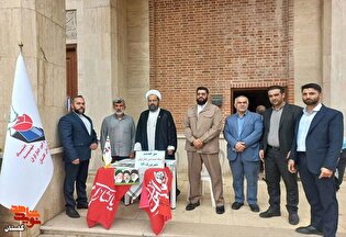 برپایی میز خدمت بنیاد شهید گلستان در مصلی گرگان